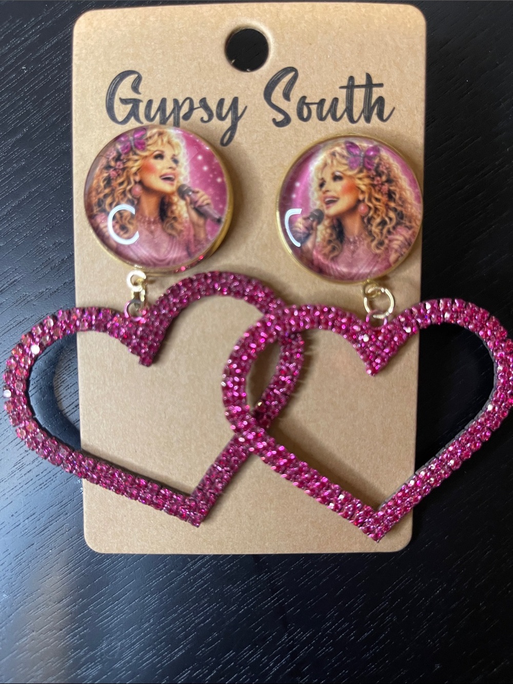 Dolly Pink Heart Drop Earrings Gypsy South